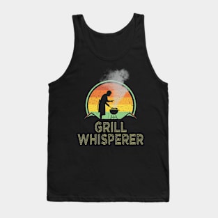 Grill Whisperer BBQ Lovers | Retro Vintage Distressed Style Tank Top